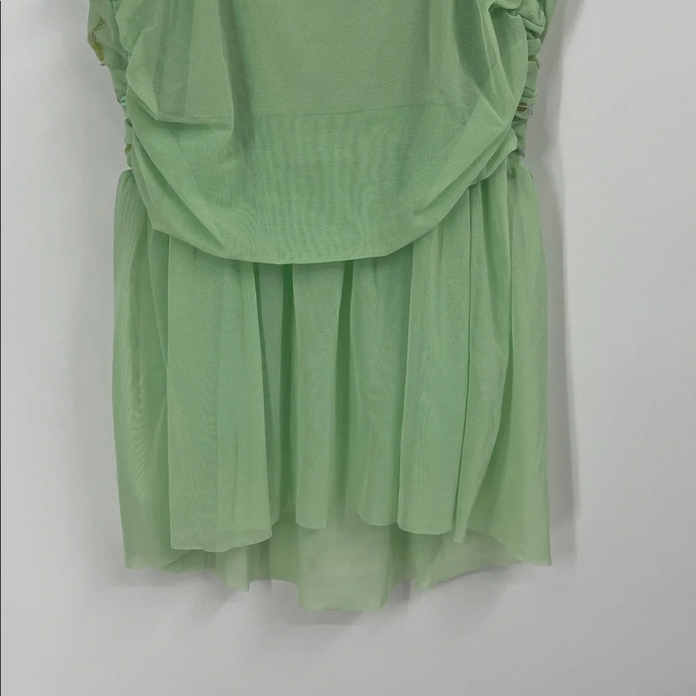 Vintage Delicates Green Sequin Lingerie Top Size Small